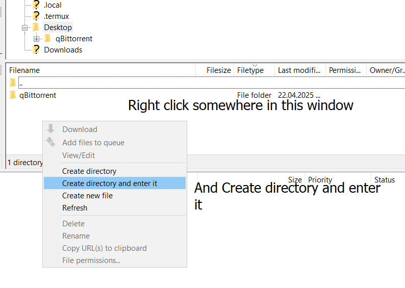 Create directory