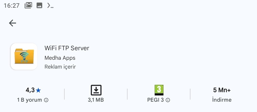 Install FTP Server App