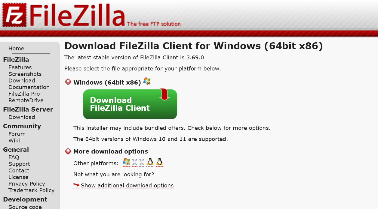 Download FileZilla