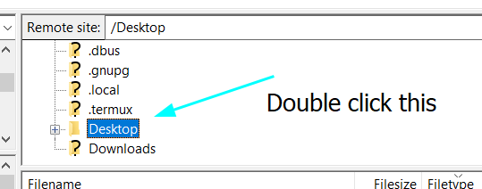 Open desktop
